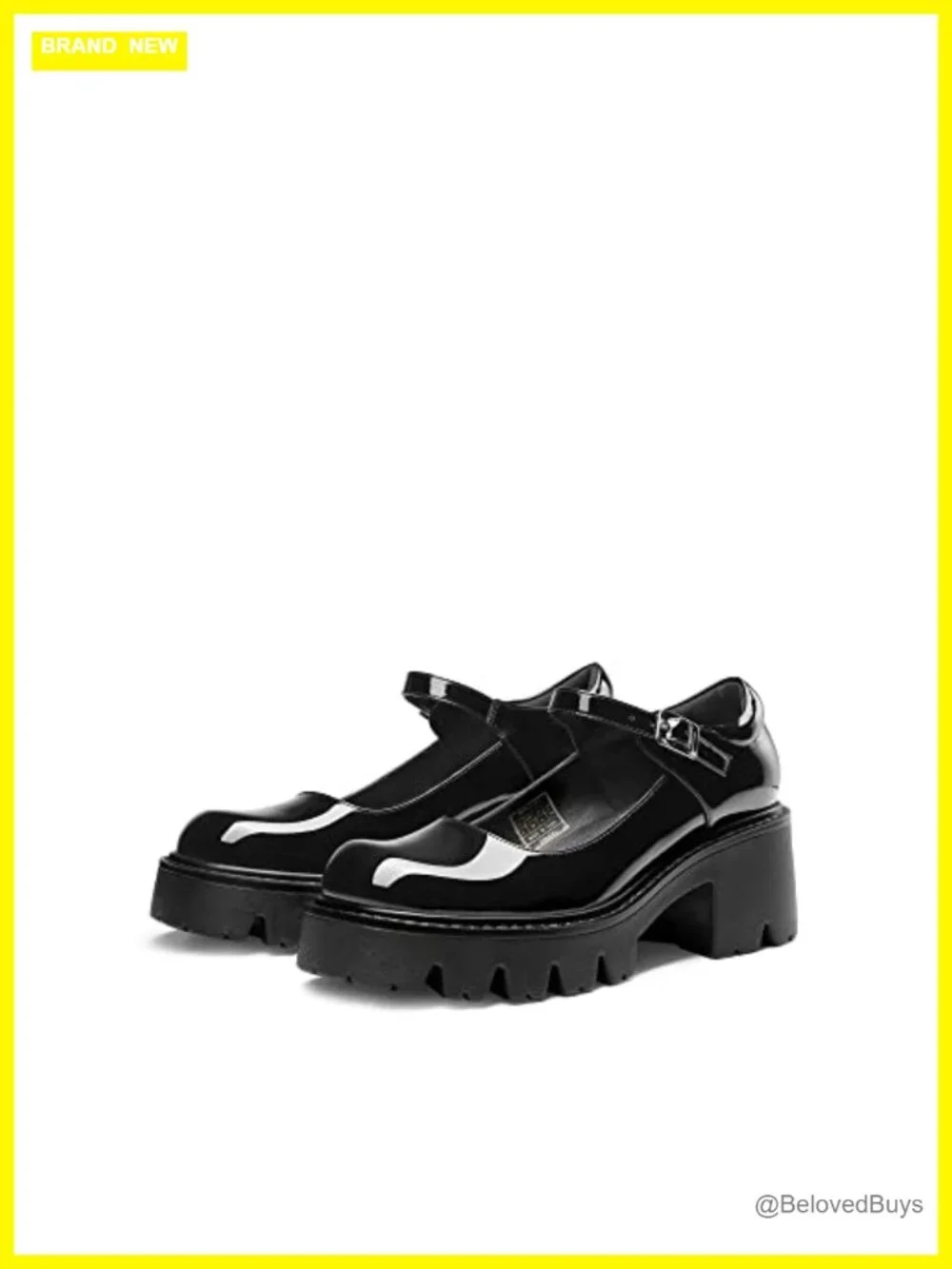 Chunky Platform Mary Janes Ankle Strap Pumps Low Heel Round Toe